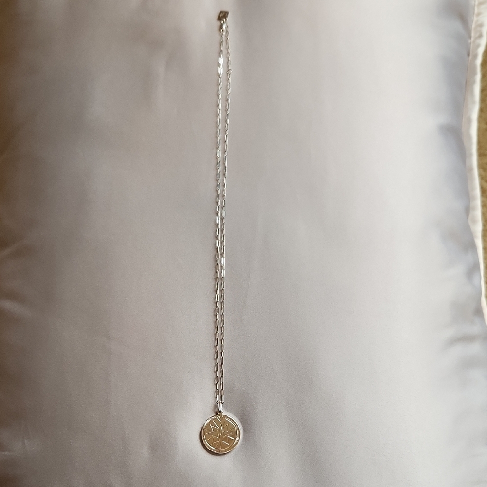 Silver Miranda Frye Necklace With Compass Charm